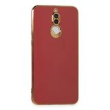Mey İthalat® Huawei Mate 10 Lite Kılıf Volet Silikon - Kırmızı