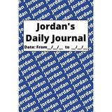 Mey İthalat Independently Published Personalized Daily Journal - Jordan: Blue Cover