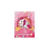 Mey İthalat Independently Published Sketchbook: Unicorn And Rainbow Illustrated Cover For Girls, 102 Pages, 8.5" x 11", For Drawing, Doodling, Writing And Sketching..paperback