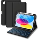 Mey İthalat iPad 11. Nesil A16 Çipli 2024 2025 Uyumlu Klavyeli Tablet Kılıfı Siyah