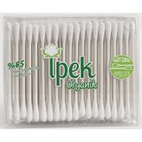 Mey İthalat Ipek Organik Kulak Temizleme Pamuğu 200 Adet -%100 Organik Saf Pamuk - Ecocert Sertifikalı - Kağıt Çubuklu ve Plastik Içermeyen Kutu