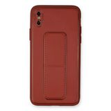 Mey İthalat® Iphone Xs Max Kılıf Coco Deri Standlı Kapak - Fuşya