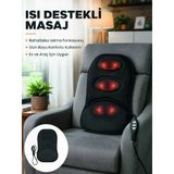 Mey İthalat® Isıtmalı Masaj Minderi Masaj Motoru, Kablolu Kumanda Ve Çoklu Masaj Modu