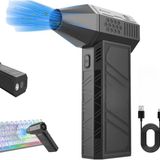 Mey İthalat Jouis Turbo Jet Fan 130.000 Rpm Şarjlı Ek Başlıklı 3 Kademeli Fenerli Basınçlı Hava Püskürtme Temizleyici – Taşınabilir Toz Üfleme Pc Klavye Kasa Oto Araç Kurutucu Su Itici Araba Temizliği Mangal Fanı