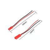 Mey İthalat Kablo, Erkek Dişi Çift 10 cm 100 mm Model Uçak Helikopter Robot Lipo Lityum Lion Pil Akü Bağlantı Kablosu Rc Dıy LED Fpv Quadcopter, Jst - Renkli