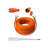Mey İthalat Kablo, Seyyar 25 Metre Uzatma Kablosu Ttr Cca Telli 3x2.5 mm Elektrik Kontrol Kalem Dişi Erkek Fiş - Çok Renkli
