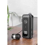 Mey İthalat® Kablolu Bluetooth Kulaklık Kulak İçi Stereo Mikrofonlu Dijital Göstergeli