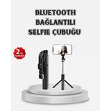 Mey İthalat® Kablosuz Bluetooth Selfie Çubuğu – 360° Dönebilir Başlık, Taşınabilir Ve Şık Tasarım