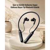 Mey İthalat® Kablosuz Boyun Tipi Bluetooth Kulaklık Mikrofonlu Spor Ve Günlük Kullanıma Uygun
