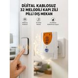 Mey İthalat® Kablosuz Kapı Zili Düzenli Ve Konforlu Yaşam Alanları İçin Yeni Nesil
