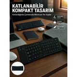 Mey İthalat® Kablosuz Katlanabilir Bluetooth Klavye Telefon Tablet Bilgisayar Uyumlu