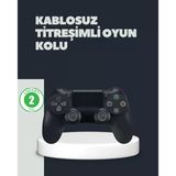 Mey İthalat® Kablosuz Titreşimli Oyun Kolu – Ps4 Uyumlu Ergonomik Tasarım Ve Uzun Pil Ömrü