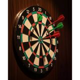 Mey İthalat® Kaliteli Ahşap 15 İnç Dart Tahtası Kolay Montajlı 4 Ok