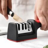 Mey İthalat Kanji 4 Fonksiyonlu Paslanmaz Çelik Bıçak, Makas & Satır Bileyici – Elmas, Seramik ve Tungsten Çelik Bileme Sistemi – Ergonomik ve Dayanıklı Bileme Aleti
