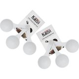 Mey İthalat Kanji 6'lı Beyaz Ölçü Kaşığı Seti (2 x 3’lü Takım) – 30 ml Plastik Gıda Ölçüm Kaşığı – Kahve, Mama, Baharat ve Toz Karışımlar Için Gıda Temasına Uygun Pratik Plastik Kaşık