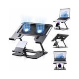 Mey İthalat Karbon Çelik 3 In 1 Notebook, Tablet ve Telefon Standı, 12.9-17 Inç Laptop ve Tablet Için 2 Fanlı Soğutuculu Yükseltici, 4.7-12.9 Inç Telefon Tutucu, L07 - Çok Renkli - 10 x 10 cm
