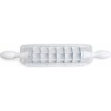 Mey İthalat Kare Mantı Kesme Aparatı Hamur Kesici Merdane Çoklu 7 Bıçaklı Hamur Bölücü Mantı Ravioli Erişte Kesici Mutfak Hamur Şekillendirici Pratik Kesim Aracı Dayanıklı Plastik Ergonomik Saplı