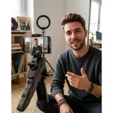 Mey İthalat® Katlanabilir Telefon Standı Mini Tripod Masaüstü Video Çekim Tutucu
