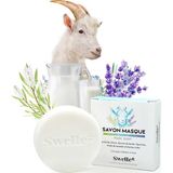 Mey İthalat Keçi Sütü Sabunu 110GR Shea Butter Çay Ağacı Lavanta Yüz Maskesi 1 Adet Doğal Katı Sabun Vücut Peelingi Yüz, Siyah Nokta Yüz Maskesi, Yüz Bakımı Güzellik Sabunu