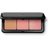 Mey İthalat Kiko Milano Kıko Milano Multi Finish Trio Blush & Bronzlaştırıcı Palet 01 | Yüz Paleti, 1 Bronzlaştırıcı ve 2 Allık Mat ve Metalik Kaplama