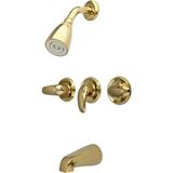 Mey İthalat Kingston Brass KB6232LL Eski Küvet ve Duş Bataryası, Parlak Pirinç, 5 Inç Borulu Erişim
