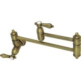 Mey İthalat Kingston Brass KS3103BAL Duvara Monte Pot Dolgu Mutfak Bataryası, Antik Pirinç
