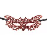 Mey İthalat® Kırmızı Dantel Masquerade Maskesi 9 No