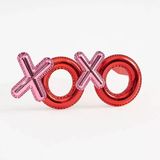 Mey İthalat® Kırmızı Renk Xoxo Yazılı Parti Gözlüğü 17X7 Cm