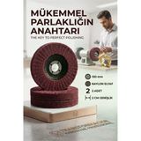 Mey İthalat® Kırmızı Skoç Elyaf Mop Parlatma Diski - 100 Mm Metal Ve Paslanmaz 723117