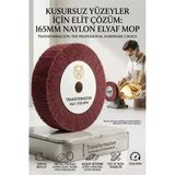 Mey İthalat® Kırmızı Skoç Elyaf Mop Parlatma Diski - 5700 Rpm 165 Mm Metal Ve Paslanmaz 723107