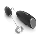 Mey İthalat Kiwi KCW-1112 Kablosuz Pilli Süt Köpürtücü ve Kahve Karıştırıcı - Paslanmaz Çelik Uçlu, Ergonomik El Tipi Mini Mikser - Latte, Cappuccino, Frappe ve Sıcak Çikolata Için Devirli Köpük Yapıcı (Siyah)