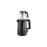 Mey İthalat Kiwi KTM-2907 Çay Yapma Makinesi, 1.8 L Kettle ve 0.9 L Demlik Kapasitesi, Siyah