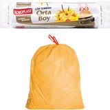 Mey İthalat Koroplast Vanilya Kokulu Orta Boy Büzgülü Çöp Poşeti 15'li 55X60 Cm, Kolay Bağlanır Kokulu Büzgülü Orta Boy Çöp Torbası, Sızdırmaz, Yırtılmaz, Geri Dönüştürülebilir Atık Torbası, Güçlü Çöp Poşeti