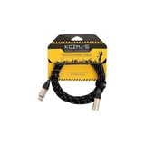 Mey İthalat Kozmos KCL-024-3M Siyah Örgülü Xlr-Xlr Mikrofon Kablosu (Gri Uçlu)