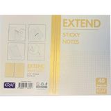 Mey İthalat Kraf Yapışkanlı Not Kağıdı Extend 96X146MM 2X20 Yaprak Kareli Sarı
