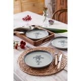 Mey İthalat Kütahya Porselen Palmiye 4 Parça 21 cm Pasta Tabağı 80795