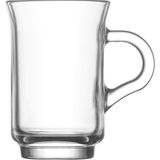 Mey İthalat Lav Ada 6'lı Kulplu Çay Bardağı