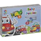 Mey İthalat® Lcbyb00 Kids Baby Puzzles - Taşıtlar / 2+2+3+4 Parça Puzzle / +1 Yaş