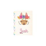 Mey İthalat Leah: Personalized Llama Sketchbook For Girls With Pink Name - 8.5X11 110 Pages. Doodle, Draw, Sketch, Create!