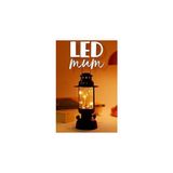 Mey İthalat LED Mum Kamp Lambası Tipi Pil Dahil Dumansız Alev Ledli Yapay Dekoratif Mum Dekor Işığı Siyah PT437