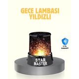 Mey İthalat® Led Renk Değiştiren Yıldız Projektör Galaxy Efektli Gece Lambası