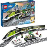 Mey İthalat LEGO City Ekspres Yolcu Treni Seti, Uzaktan Kumandalı Oyuncak, Parlaklığı Ayarlanabilen Farlar, 2 Vagon, 24 Parça Ray ve 6 Minifigür Dahil, Erkek ve Kız Çocuklarına Benzersiz Bir Hediye 60337
