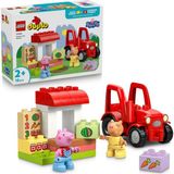 Mey İthalat LEGO Duplo Peppa Pig Traktör ve Pazar 10468-2 Yaş ve Üzeri Çocuklar Için Midilli Pedro ve Peppa Pig Figürleri Içeren Eğitici Oyuncak Yapım Seti, Çocuklar Için Yaratıcı Hediye Fikri (18 Parça)
