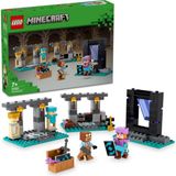 Mey İthalat LEGO Minecraft Cephanelik 21252-7 Yaş ve Üzeri Macera Oyunları Seven Çocuklar Için 2 Adet LEGO Minecraft Figürü Içeren Yaratıcı Oyuncak Yapım Seti (203 Parça)