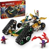 Mey İthalat LEGO Nınjago Ninja Ekibi Kombo Araç 71820, 9 Yaş ve Üzeri Için Planör, Yarış Arabası ve 2 Motosiklet Içeren 4’ü 1 Arada Yaratıcı Oyuncak Yapım Seti (576 Parça)