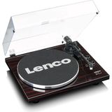 Mey İthalat Lenco LBT-288 Wa Pikap Plak Çalar Bluetoothlu Retro Koyu Kahve Ceviz Pikap Plak Çalar