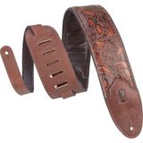 Mey İthalat Levy's Leathers 7.62 cm Genişliğinde, Köpük Dolgulu ve Giysi Derisi Arka Yüzeyli Deri Gitar Askısı