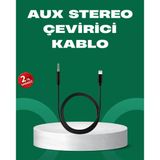 Mey İthalat® Lightning To 3.5Mm Aux Ses Dönüştürücü Kablo 1 Metre Stereo Uyumlu
