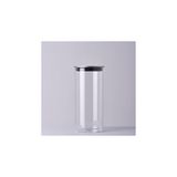 Mey İthalat Linens Basic Cam-Metal Kapak 10X10X22 cm Kavanoz
