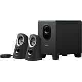 Mey İthalat Logitech Z313 2.1 Subwoofer’lı Hoparlör Sistemi, 3.5 mm Giriş ve Kulaklık Jakı, Kablolu Kontrol Bölmesi, Kompakt Tasarım, Siyah